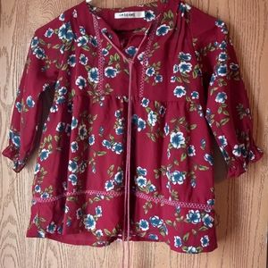 Floral Bohemian Top Southwestern Prarie Country Girls Size M